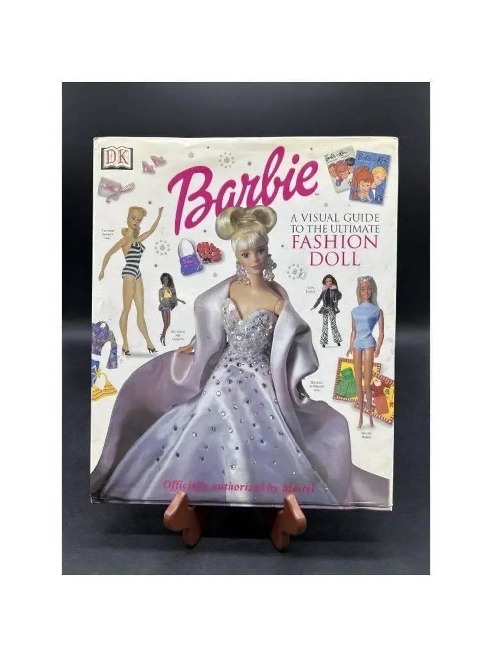 Lot of 3 1990’s Barbie Book & Magazines. Including Barbie: A Visual Guide